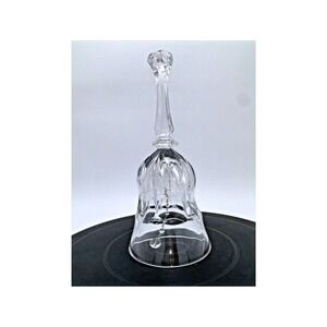 Crystal Bell Hand Blown Clear Glass Decorative Tabletop Ornament